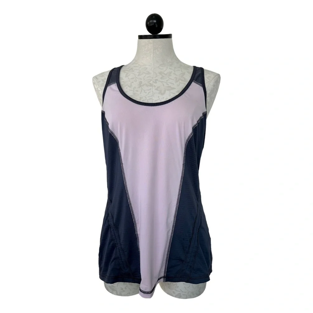 Zella Run Ruched Racerback Tank Top Adjustable Ruching Size Large - Picture 3 of 16